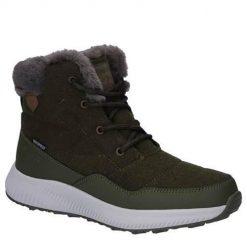Buty do chodzenia damskie Hi-Tec Frosty Felt Wp 200. Zielone buty treningowe Hi-tec, na zimę, bez wzorów, z materiału, bez zapięcia, trekkingowe. Za 438.00 zł.