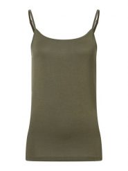 More & More Top w kolorze khaki rozmiar: 44. Brązowe topy More & More, bez wzorów, bez kołnierzyka, bez ramiączek. Za 23.95 zł.