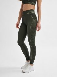 Damskie legginsy Hummel TE Christel. Zielone legginsy Hummel, bez wzorów, z elastanu. Za 159.00 zł.