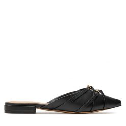 Klapki Aldo. Czarne klapki Aldo, bez wzorów, bez obcasa, bez zapięcia. Za 329.99 zł.