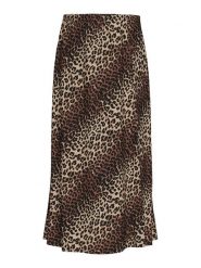 Pieces Spódnica midi Nya 17147811 Brązowy Regular Fit. Brązowe spódnice Pieces, l, bez wzorów, z wiskozy, midi. Za 109.99 zł.