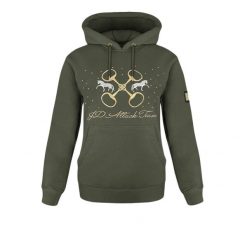 Bluza jeździecka damska JD Attack Judie. Zielone bluzy JD ATTACK, xs, bez wzorów, z bawełny, bez ramiączek, z kapturem. Za 229.00 zł.