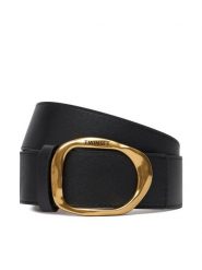 TWINSET Pasek Damski 252TO525A Czarny. Czarne paski Twinset, bez wzorów, ze skóry. Za 459.99 zł.