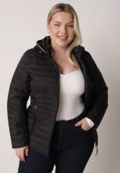 Czarna Pikowana Kurtka Przejściowa z Odpinanym Kapturem Tidesse. Czarne kurtki Born2be, uniwersalny, bez wzorów, z jeansu. Za 99.99 zł.