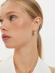 Guess Kolczyki JUBE04 590JW Złoty. Żółte kolczyki Guess, ze stali. Za 219.99 zł.