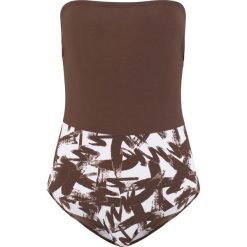 Kostium kąpielowy shape bonprix brązowo-biały. Bielizna modelująca marki bonprix. Za 79.99 zł.