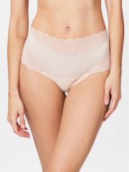 Chantelle Figi klasyczne z wysokim stanem Soft Stretch C11G80 Beżowy. Brązowe figi Chantelle, bez wzorów, z syntetyku, z podwyższonym stanem. Za 59.99 zł.