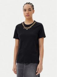 Silvian Heach T-Shirt GPP25098TS Czarny Regular Fit. Czarne t-shirty Silvian Heach, m, bez wzorów, z bawełny, bez kołnierzyka, bez ramiączek. Za 99.99 zł.