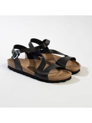 BACKSUN Sandały w kolorze czarnym rozmiar: 36. Czarne sandały Backsun, bez wzorów, z materiału, klasyczne, z otwartym noskiem, bez obcasa, bez zapięcia. Za 130.99 zł.