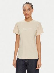 Calvin Klein T-Shirt Hero Logo K20K205448 Beżowy Regular Fit. Brązowe t-shirty Calvin Klein, xl, bez wzorów, z bawełny, bez kołnierzyka, bez ramiączek. Za 129.99 zł.