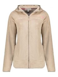 Geographical Norway Kurtka polarowa "Upalood" w kolorze beżowym rozmiar: S. Brązowe kurtki Geographical Norway, s, bez wzorów, z polaru, bez kaptura. Za 91.77 zł.