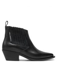 KARL LAGERFELD Botki KL33244 Czarny. Czarne botki KARL LAGERFELD, bez wzorów, ze skóry, bez obcasa, na płaskiej podeszwie, bez zapięcia. Za 1,299.00 zł.