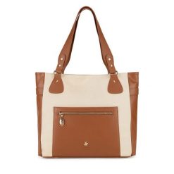 Torebka Beverly Hills Polo Club. Brązowe shopper bag Beverly Hills Polo Club, bez wzorów, bez dodatków. Za 229.99 zł.