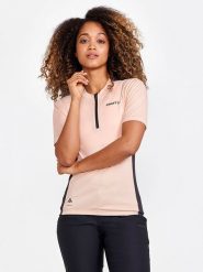 Craft Koszulka kolarska "Core Offroad" w kolorze jasnoróżowo-granatowym rozmiar: XS. Niebieskie t-shirty sportowe Craft, xs, bez wzorów, z materiału, bez ramiączek, rowerowe. Za 108.99 zł.