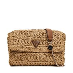 Torebka Guess. Brązowe kopertówki Guess, z aplikacjami, wizytowe, bez dodatków. Za 389.99 zł.