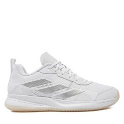 Buty do tenisa adidas. Białe buty treningowe adidas, bez wzorów, bez zapięcia, tenisowe. Za 299.99 zł.
