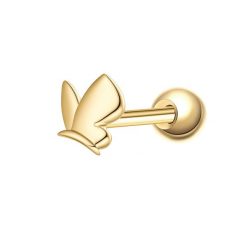 Glanzstücke München Piercing Motyl z srebra próby 925 w kolorze zlotym Kolczyki 1 ct Damski. Żółte kolczyki Glanzstücke München, pozłacane. Za 110.49 zł.