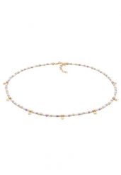 Elli Damski choker z wielokolorowych szklanych koralików z pozłacanego srebra próby 925 Sterling Silver Bransoletki na nogę 1 ct. Szare bransoletki Elli, pozłacane. Za 293.99 zł.