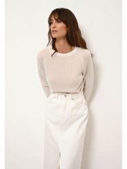 Just Cashmere Kaszmirowy sweter "Jane" w kolorze białym rozmiar: L. Białe swetry Just Cashmere, l, bez wzorów, z kaszmiru, bez ramiączek. Za 328.65 zł.