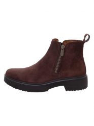 Legero Skórzane botki "Angel" w kolorze ciemnobrązowym rozmiar: 38. Brązowe botki Legero, bez wzorów, eleganckie, bez obcasa, bez zapięcia. Za 257.95 zł.