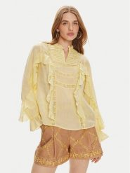 TWINSET Bluzka 241TP2530 Żółty Relaxed Fit. Żółte bluzki Twinset, bez wzorów, z bawełny, bez kołnierzyka, bez ramiączek. Za 1,059.00 zł.