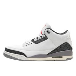 Buty do chodzenia dla dorosłych Air Jordan 3 Retro Cement Grey. Białe buty treningowe Jordan, bez wzorów, bez zapięcia, trekkingowe. Za 1,581.40 zł.