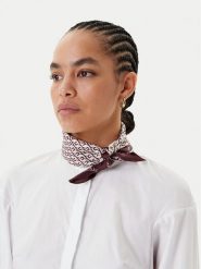 Elisabetta Franchi Chusta FO-15F-56E2-V80 Bordowy. Czerwone chusty Elisabetta Franchi, bez wzorów, z jedwabiu. Za 349.99 zł.