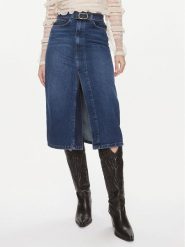 TWINSET Spódnica jeansowa 241TP2661 Granatowy Regular Fit. Niebieskie spódnice Twinset, bez wzorów, z bawełny. Za 799.99 zł.