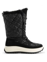 TRAVELIN' Skórzane kozaki zimowe "Klosters" w kolorze czarnym rozmiar: 36. Czarne kozaki Travelin', na zimę, bez wzorów, z materiału, eleganckie, bez obcasa, bez zapięcia. Za 448.99 zł.