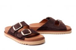 BOCCATO 204.22-59054 814 T KHV ciemnobrązowy, klapki damskie. Brązowe klapki Boccato, bez wzorów, ze skóry, bez obcasa, bez zapięcia. Za 242.17 zł.