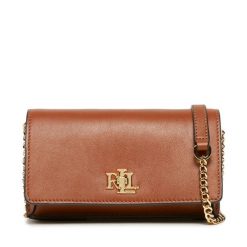 Torebka LAUREN RALPH LAUREN. Brązowe kopertówki Lauren Ralph Lauren, bez wzorów, wizytowe, bez dodatków. Za 639.99 zł.