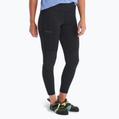 Spodnie damskie Marmot Rock Haven Hybrid Tights. Czarne spodnie dresowe Marmot, bez wzorów, długie. Za 239.99 zł.