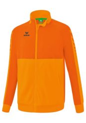 Kurtka treningowa Erima Six Wings Pomarańczowa Junior. Brązowe kurtki Erima, na jesień, s, bez wzorów, z materiału, klasyczne, bez kaptura. Za 267.99 zł.