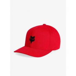 Czapka z daszkiem Fox Head Tech Flexfit Hat. Czerwone czapki z daszkiem FOX, bez wzorów. Za 140.99 zł.