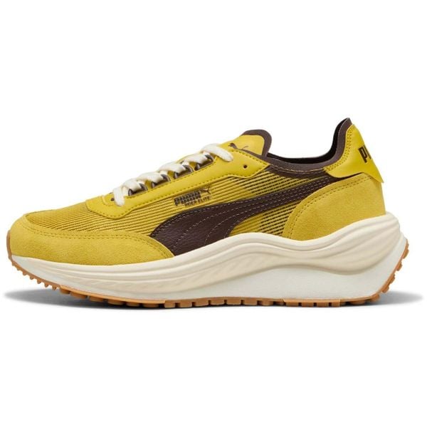 Buty sportowe Puma Rider Elite. Żółte buty treningowe Puma, bez wzorów, z materiału, bez zapięcia. Za 320.99 zł.