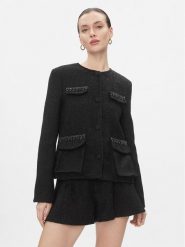ViCOLO Marynarka TR0872 Czarny Regular Fit. Czarne marynarki i żakiety ViCOLO, l, bez wzorów, z syntetyku, bez ramiączek. Za 479.99 zł.