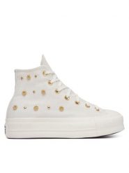 Converse Trampki Chuck Taylor All Star Heathered Glam A16892C Écru. Białe trampki Converse, bez wzorów, z materiału, retro, bez zapięcia. Za 449.99 zł.