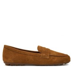 Mokasyny Tamaris. Brązowe mokasyny Tamaris, bez wzorów. Za 309.99 zł.