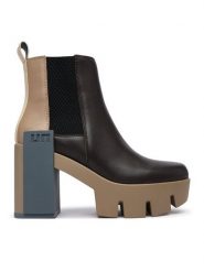 United Nude Botki Grip Chelsea Mid V 1103316116 Brązowy ciemny. Brązowe botki United Nude, bez wzorów, ze skóry, bez obcasa, na słupku, bez zapięcia. Za 1,649.00 zł.