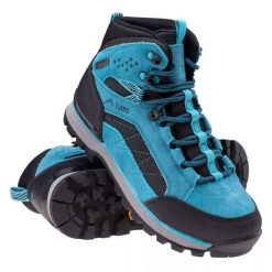 Buty Elbrus Ester Mid Ag V W 92800555471 niebieskie. Niebieskie buty trekkingowe bez wzorów, z gumy, bez zapięcia. Za 644.71 zł.