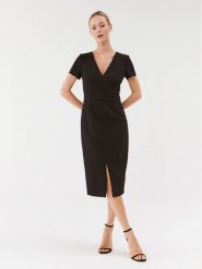 Hugo Sukienka koktajlowa Kalamara 50508611 Czarny Regular Fit. Czarne sukienki Hugo, bez wzorów, z syntetyku, wizytowe, bez kołnierzyka, bez ramiączek. Za 1,579.00 zł.