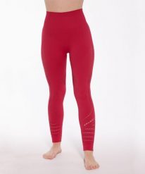 Legginsy damskie treningowe z długą nogawką Brubeck GYM. Czerwone legginsy Brubeck, bez wzorów, z dzianiny, długie. Za 129.99 zł.