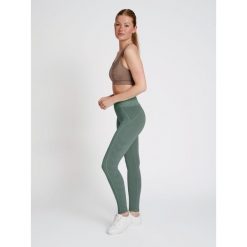 Damskie legginsy mid-rise Hummel TE Christel. Szare legginsy Hummel, bez wzorów, sportowe. Za 147.00 zł.