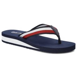 Granatowe Japonki Big Star Wygodne Buty Damskie. Niebieskie japonki BIG STAR, z aplikacjami, z materiału, retro. Za 79.99 zł.