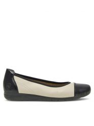 Rieker Baleriny L9351-80 Écru. Białe baleriny Rieker, bez wzorów, ze skóry, bez obcasa, bez zapięcia. Za 209.99 zł.