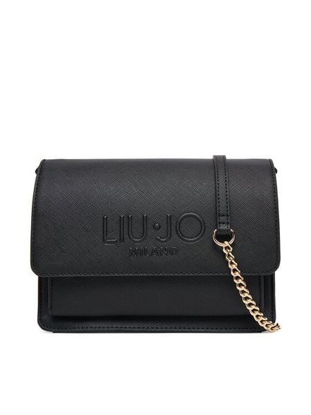 Liu Jo Torebka Ecs M Crossbody AF5152 E0087 Czarny. Czarne kopertówki Liu Jo, bez wzorów, ze skóry, wizytowe, bez dodatków. Za 349.99 zł.