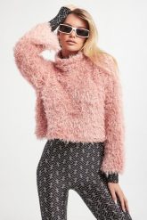 Sweter damski futrzany ELISABETTA FRANCHI. Swetry Elisabetta Franchi, bez wzorów, z futra, bez ramiączek. W wyprzedaży za 899.40 zł.