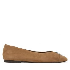 Baleriny Tory Burch. Szare baleriny Tory Burch, bez wzorów, bez obcasa, bez zapięcia. Za 1,354.00 zł.