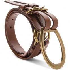 Pasek Damski LAUREN RALPH LAUREN - Vachetta 414189772236 S Tan. Brązowe paski Lauren Ralph Lauren, w paski, ze skóry. Za 269.90 zł.
