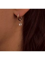 Les Petites Précieuses Pozłacane kolczyki-kreole z kwarcem rozmiar: onesize. Różowe kolczyki Les Petites Précieuses, z kwarcem, pozłacane. Za 107.45 zł.